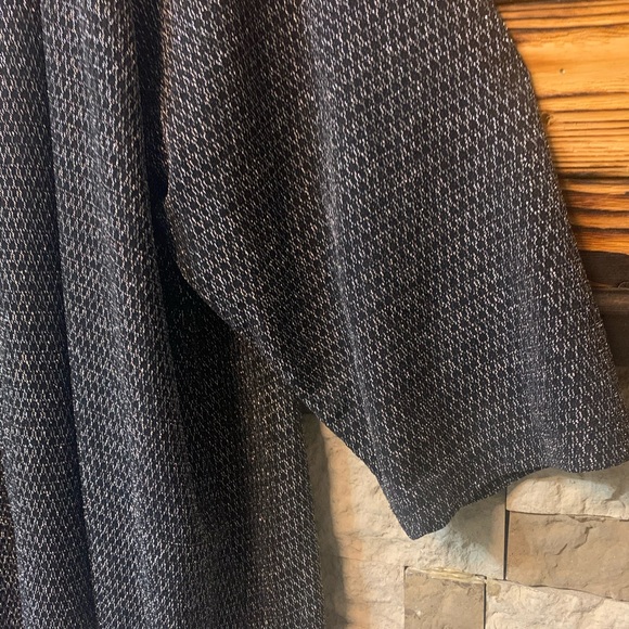 Catherines Black Silver Metallic Plus Sz Designer Blouse Top Silver Hardware 4X - Picture 3 of 5